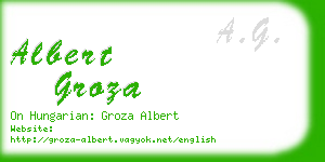 albert groza business card